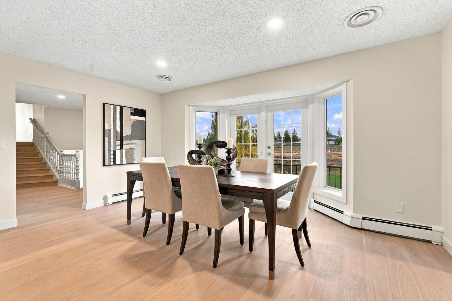 Bright office with views to the grounds